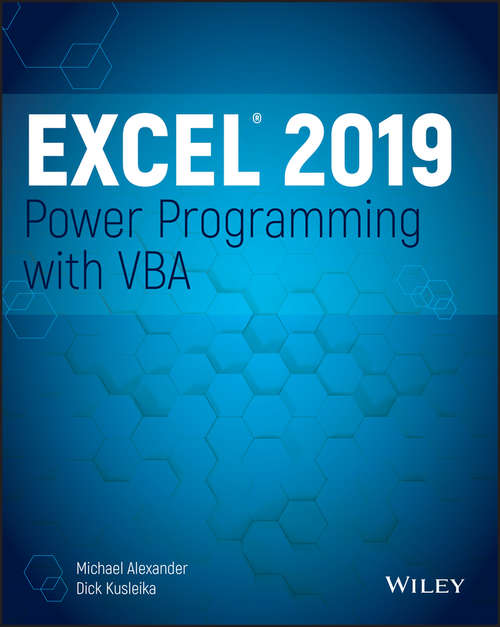 Book cover of Excel 2019 Power Programming with VBA