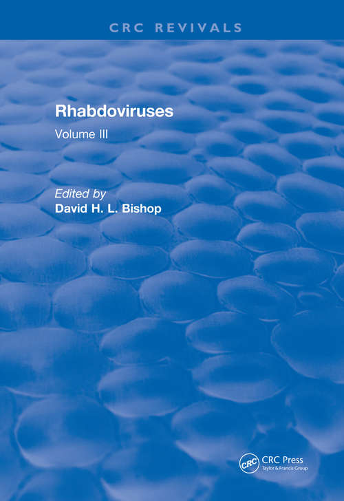 Book cover of Rhabdoviruses: Volume III