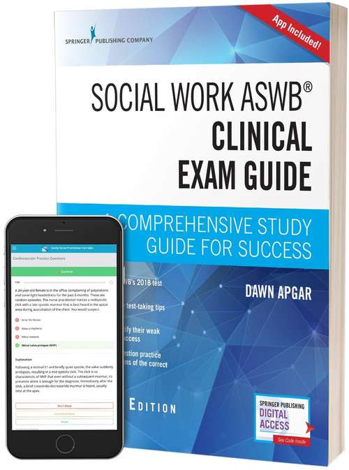 Book cover of Social Work ASWB® Clinical Exam Guide: A Comprehensive Study Guide for Success (Second Edition)