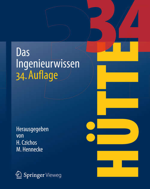Book cover of HÜTTE - Das Ingenieurwissen