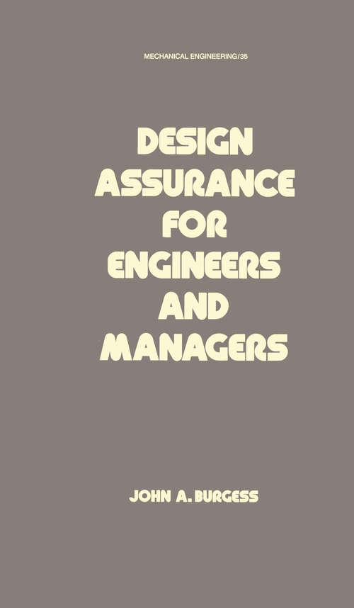 Book cover of Design Assurance for Engineers and Managers