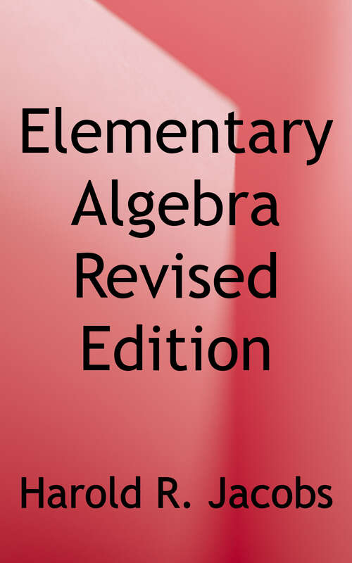 Book cover of Elementary Algebra