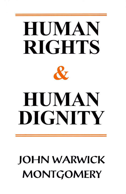 Book cover of Human Rights and Human Dignity