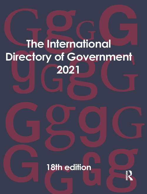Book cover of The International Directory of Government 2021 (18)