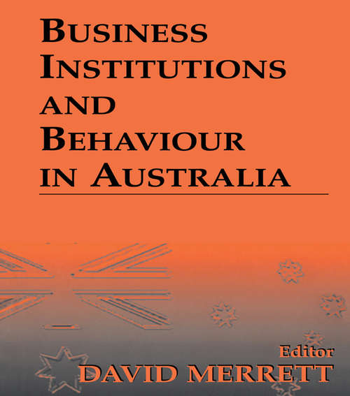 Book cover of Business Institutions and Behaviour in Australia