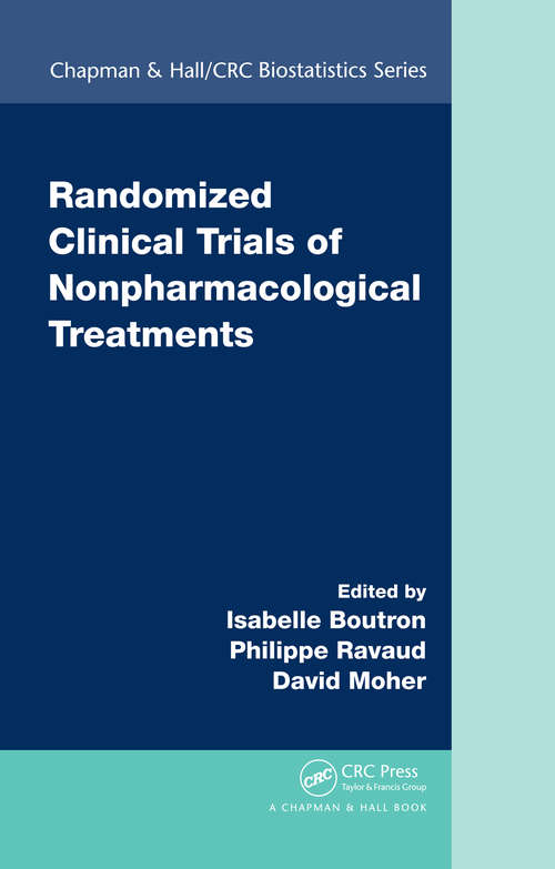 Book cover of Randomized Clinical Trials of Nonpharmacological Treatments (Chapman & Hall/CRC Biostatistics Series)