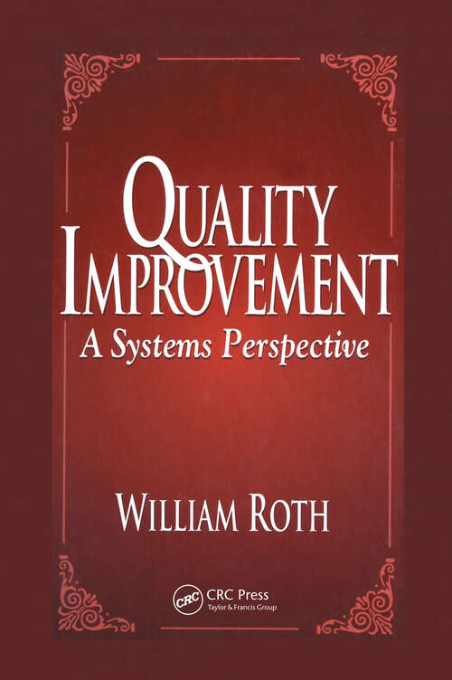 Book cover of Quality Improvement: A Systems Perspective