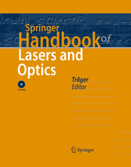 Book cover of Springer Handbook of Lasers and Optics