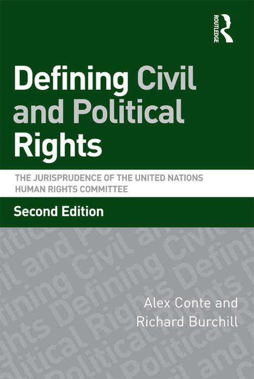 Book cover of Defining Civil and Political Rights: The Jurisprudence of the United Nations Human Rights Committee (2)