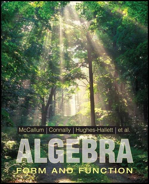 Book cover of Algebra: Form And Function