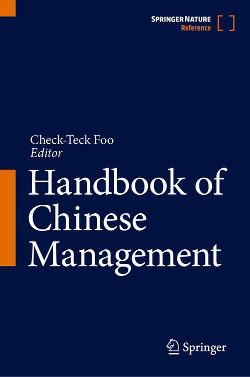 Book cover of Handbook of Chinese Management (1st ed. 2023)