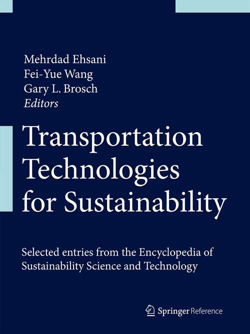 Book cover of Transportation Technologies for Sustainability