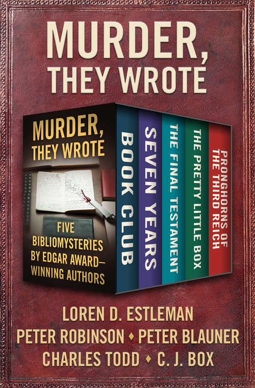 Book cover of Murder, They Wrote: Five Bibliomysteries by Edgar Award–Winning Authors (Bibliomysteries)