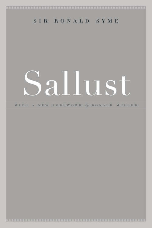 Book cover of Sallust (Sather Classical Lectures #33)