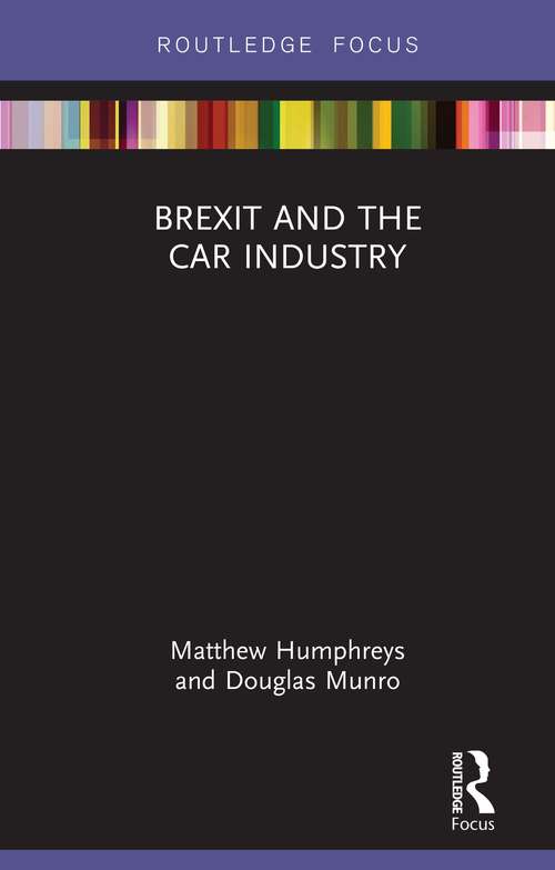Book cover of Brexit and the Car Industry (Legal Perspectives on Brexit)