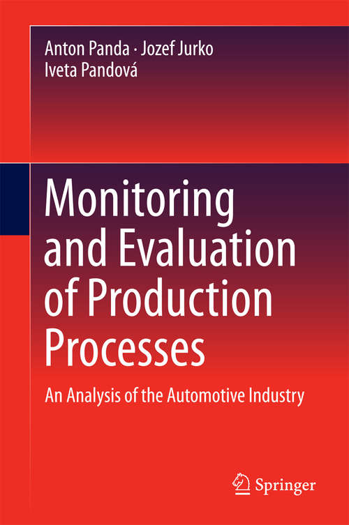 Book cover of Monitoring and Evaluation of Production Processes