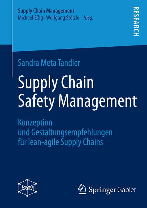 Book cover of Supply Chain Safety Management