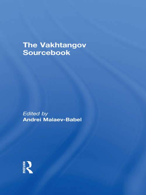 Book cover of The Vakhtangov Sourcebook
