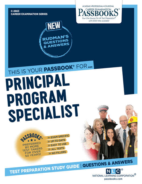 Book cover of Principal Program Specialist: Passbooks Study Guide (Career Examination Series)
