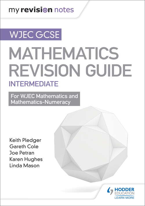 Book cover of WJEC GCSE Maths Intermediate: Revision Guide