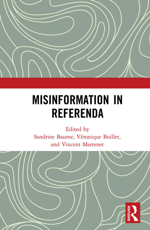 Book cover of Misinformation in Referenda