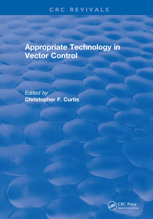 Book cover of Appropriate Technology in Vector Control