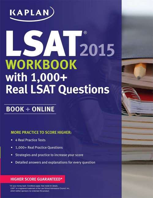 Book cover of Kaplan LSAT Workbook 2015