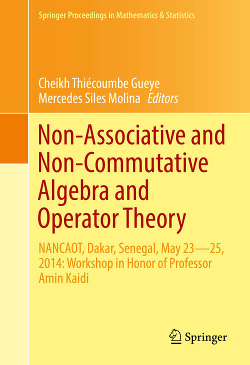 Book cover of Non-Associative and Non-Commutative Algebra and Operator Theory