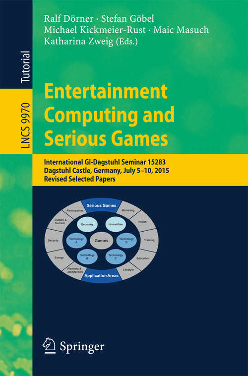 Book cover of Entertainment Computing and Serious Games