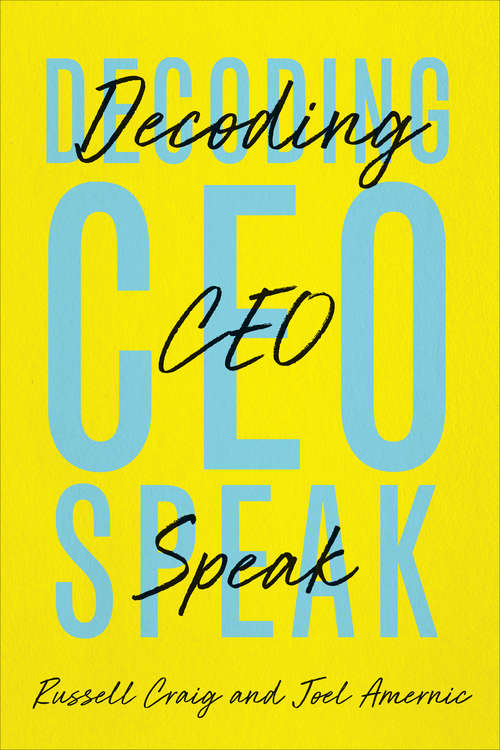 Book cover of Decoding CEO-Speak