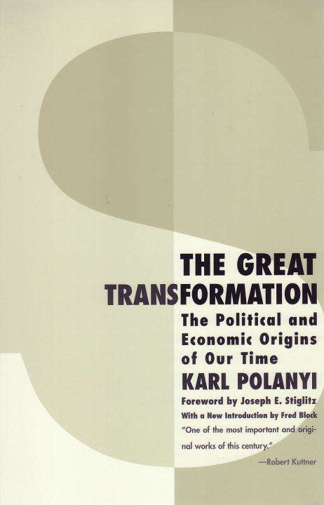 Book cover of The Great Transformation: The Political and Economic Origins of Our Time