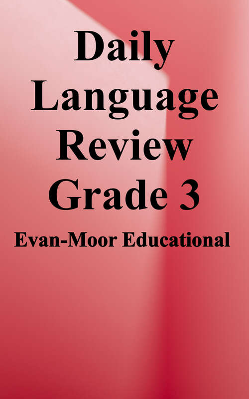 Book cover of Daily Language Review Grade 3 (Daily Language Review Ser.daily Language Review)