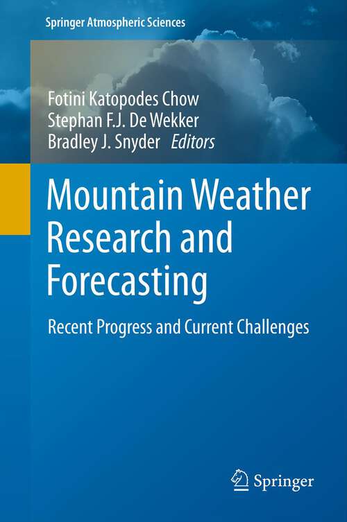 Book cover of Mountain Weather Research and Forecasting