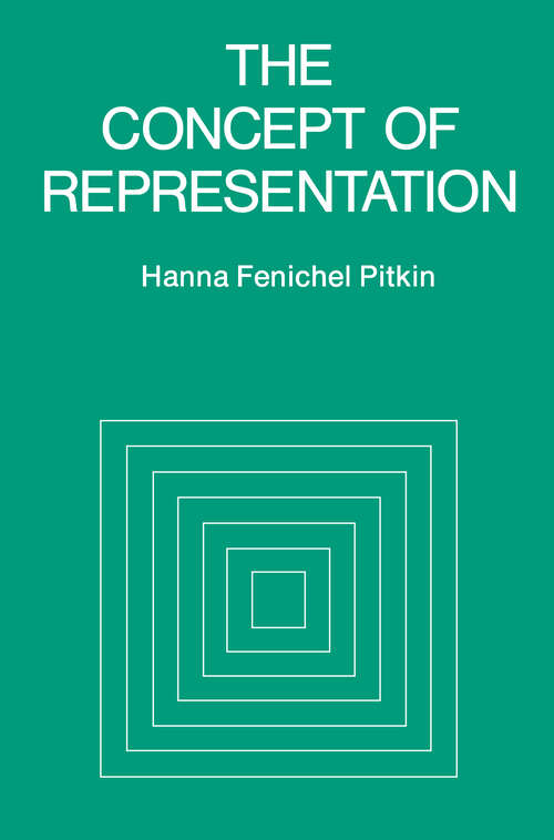 Book cover of The Concept of Representation