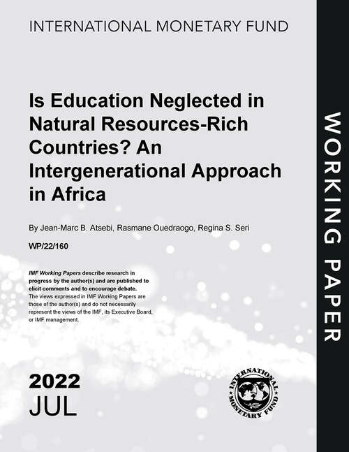 Book cover of Is Education Neglected in Natural Resources-Rich Countries? An Intergenerational Approach in Africa