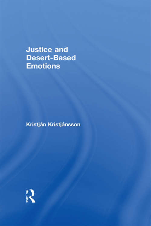 Book cover of Justice and Desert-Based Emotions