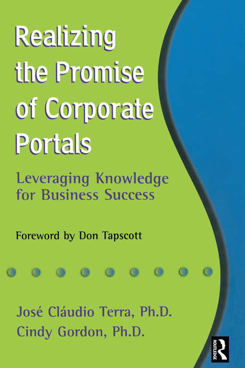 Book cover of Realizing the Promise of Corporate Portals