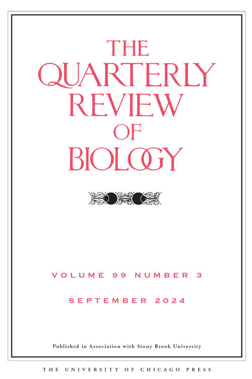 Book cover of The Quarterly Review of Biology, volume 99 number 3 (September 2024)