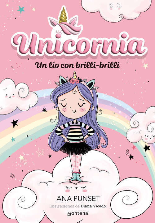 Book cover of Unicornia 1 - Un lío con brilli-brilli (Unicornia: Volumen 1)