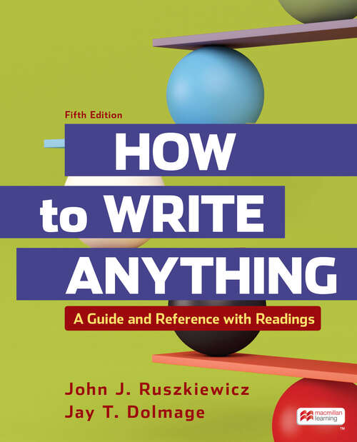 Book cover of How to Write Anything with Readings: A Guide and Reference (Fifth Edition)
