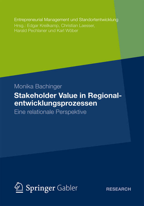 Book cover of Stakeholder Value in Regionalentwicklungsprozessen