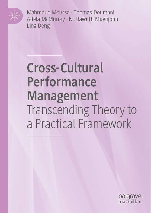 Book cover of Cross-Cultural Performance Management: Transcending Theory to a Practical Framework (1st ed. 2022)