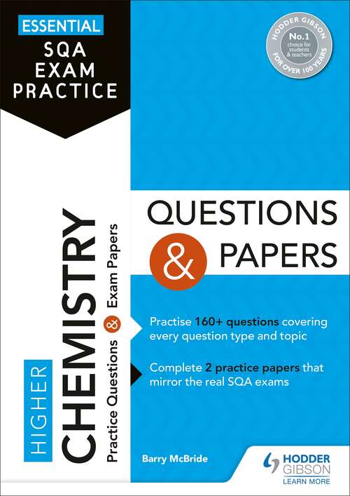 Book cover of Essential SQA Exam Practice: Higher Chemistry Questions and Papers: From the publisher of How to Pass