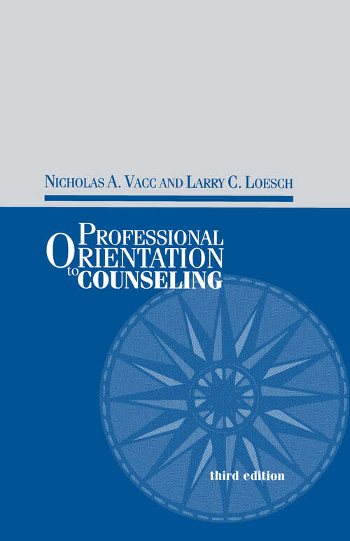 Book cover of Professional Orientation to Counseling (3)