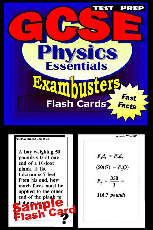 Book cover of GCSE Test Prep Flash Cards: Physics (Exambusters GCSE Workbook #4)