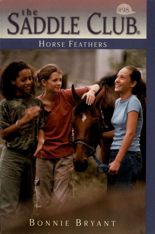 Book cover of Horse Feathers (Saddle Club #98)