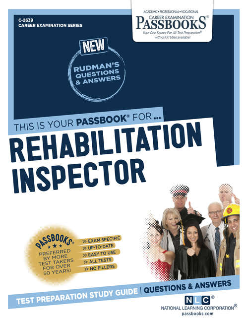 Book cover of Rehabilitation Inspector: Passbooks Study Guide (Career Examination Series)