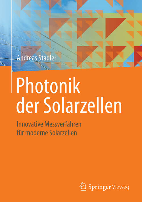 Book cover of Photonik der Solarzellen