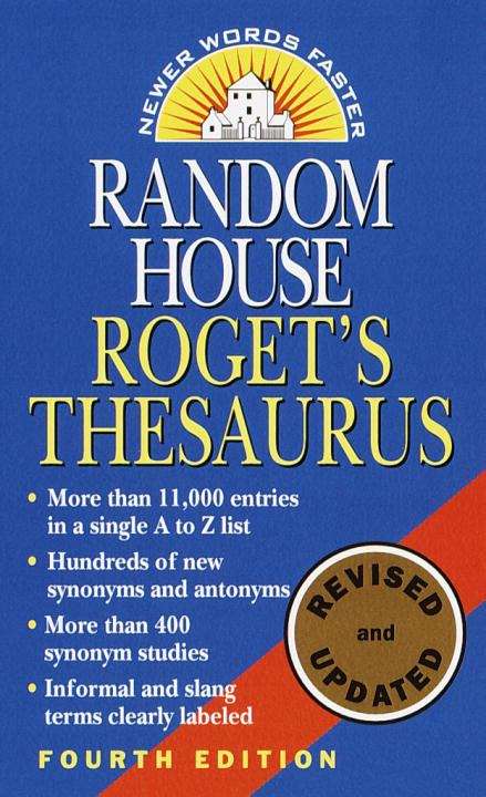 Book cover of Random House Roget's Thesaurus (4th Edition, Revised and Updated)