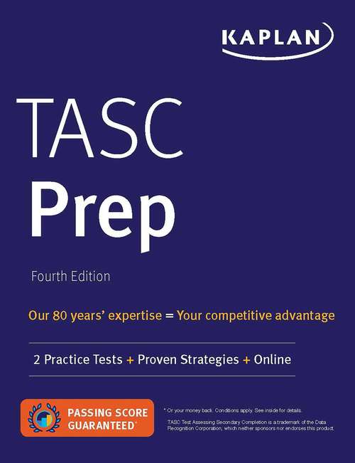 Book cover of Tasc Prep: 2 Practice Tests + Proven Strategies + Online (Kaplan Test Prep)